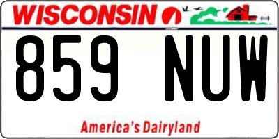 WI license plate 859NUW
