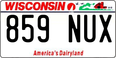 WI license plate 859NUX