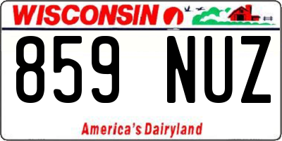 WI license plate 859NUZ