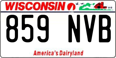 WI license plate 859NVB