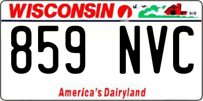 WI license plate 859NVC