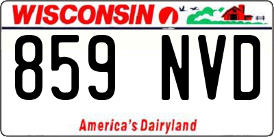 WI license plate 859NVD