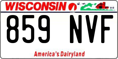 WI license plate 859NVF