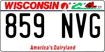 WI license plate 859NVG