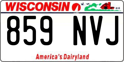 WI license plate 859NVJ