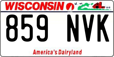 WI license plate 859NVK