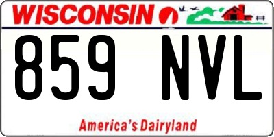 WI license plate 859NVL