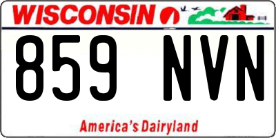 WI license plate 859NVN