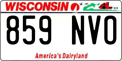 WI license plate 859NVO