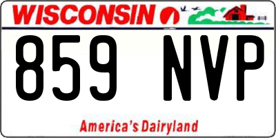 WI license plate 859NVP