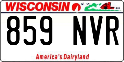 WI license plate 859NVR