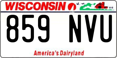 WI license plate 859NVU