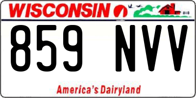 WI license plate 859NVV