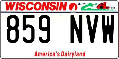 WI license plate 859NVW