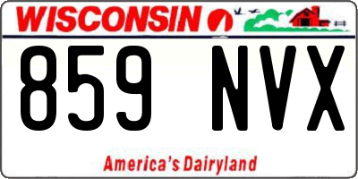 WI license plate 859NVX