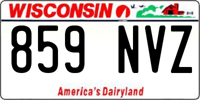 WI license plate 859NVZ