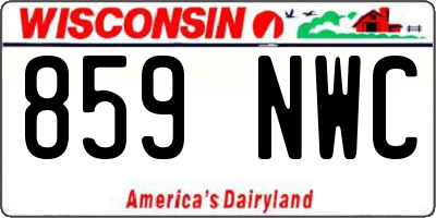 WI license plate 859NWC
