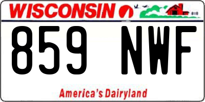WI license plate 859NWF