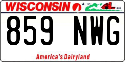 WI license plate 859NWG