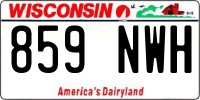 WI license plate 859NWH