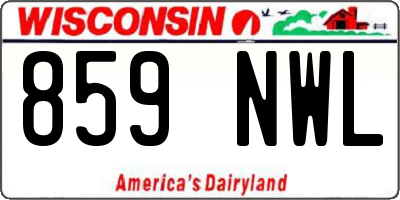WI license plate 859NWL