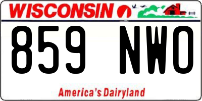 WI license plate 859NWO