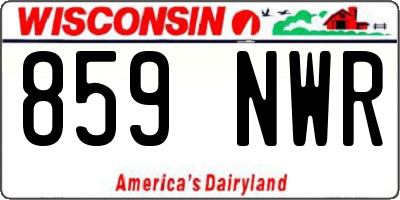 WI license plate 859NWR