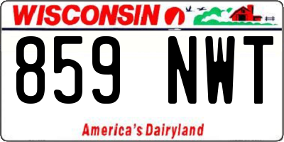 WI license plate 859NWT