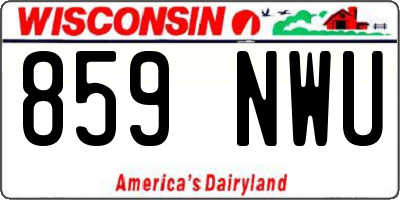 WI license plate 859NWU