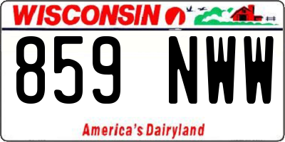 WI license plate 859NWW