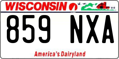WI license plate 859NXA