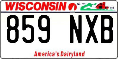 WI license plate 859NXB