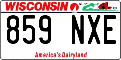 WI license plate 859NXE