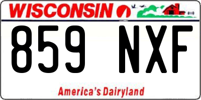 WI license plate 859NXF