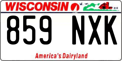 WI license plate 859NXK