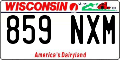 WI license plate 859NXM