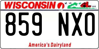 WI license plate 859NXO