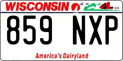 WI license plate 859NXP