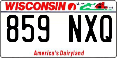WI license plate 859NXQ