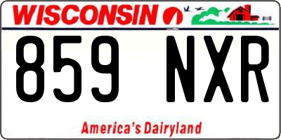 WI license plate 859NXR