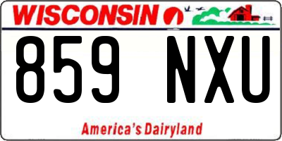 WI license plate 859NXU
