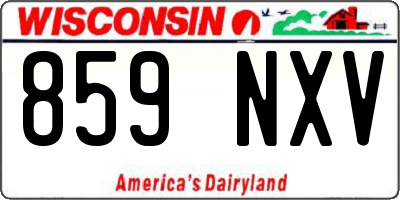 WI license plate 859NXV