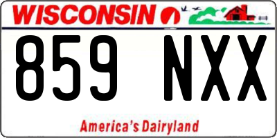 WI license plate 859NXX