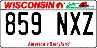 WI license plate 859NXZ