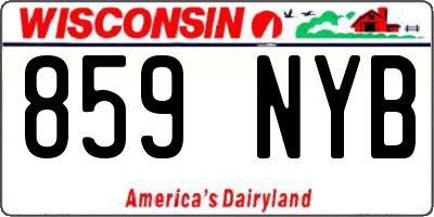WI license plate 859NYB