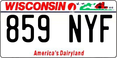 WI license plate 859NYF