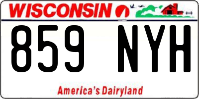 WI license plate 859NYH