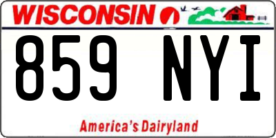 WI license plate 859NYI