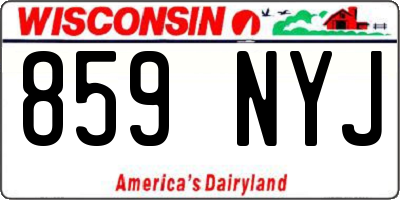 WI license plate 859NYJ