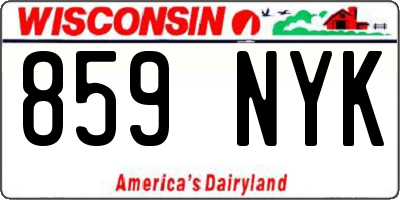 WI license plate 859NYK